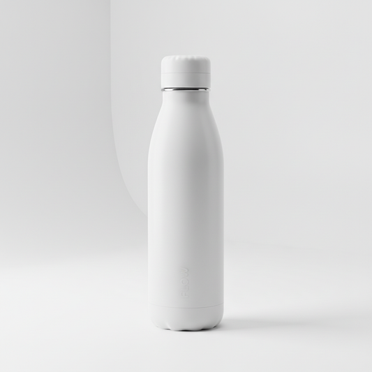 Sleek stainless steel insulated water bottle